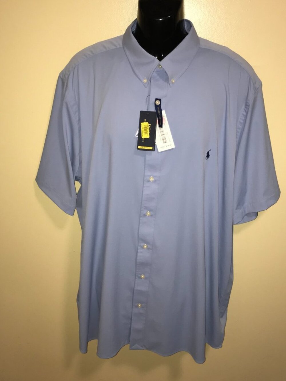Ralph Lauren Performance Wicking & Stretch Short Sleeve Button Shirt-Size 2XB